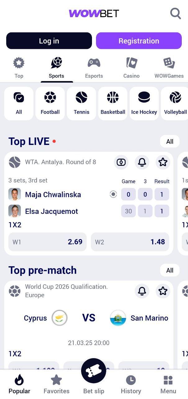 wowbet регистрация